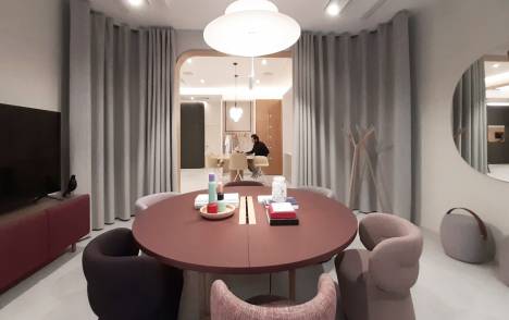 Namad-felt-curtain-in-Moore-Paris-Showroom